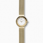 Skagen SKW2800 นาฬิกาผู้หญิง Leonora Gold-Tone Steel-Mesh Quartz Women's Watch