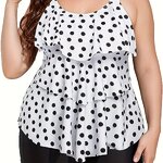 ชุดว่ายน้ำคนอ้วน 5xl พร้อมส่ง :ชุดว่ายน้ำไซส์ใหญ่สีขาวแต่งลายจุดสีดำแต่งระบายset 2 ชิ้นมีเสื้อกับกางเกงขาสั้นแบบสวยมากๆจ้า : - รอบอก 46 - 56 นิ้ว - เอว 42 - 52 นิ้ว - สะโพก 46 - 58 นิ้ว