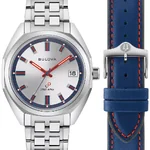 Bulova 96K112 นาฬิกาผู้ชาย Precisionist Jet Star Limited Edition Quartz Men's Watch + สายหนัง