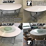Round Table 圆桌会议 餐桌 中式餐桌 配有旋转镜组 โต๊ะกลมโต๊ะกลมพับขาหน้าขาวโฟเมการ์ขาเหล็กชุปโครเมี่ยมโต๊ะประชุมโต๊ะโรงแรม Tablechairthai / โต๊ะเก้าอี้ไทย