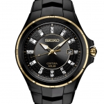 Seiko SNE506 นาฬิกาผู้ชาย Seiko รุ่น SNE506, Coutura Solar Diamonds Sapphire Black PVD Steel Men's Watch
