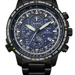 Citizen AT8195-85L นาฬิกาผู้ชาย Eco-Drive Promaster Sky Radio Controlled Super Titanium Chronograph Perpetual Calendar World Time Pilot Men's Watch