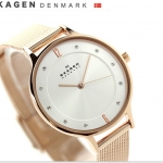 Skagen SKW2151 นาฬิกาผู้หญิง Skagen รุ่น SKW2151, Anita Rose Gold-Tone Mesh Bracelet Women's Watch