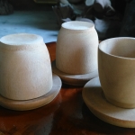 ชุดแก้วน้ำ พร้อมที่รอง ไม้เทพทาโร