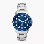 Fossil FS6029 นาฬิกาผู้ชาย Blue Dive Three-Hand Date Quartz Men's Watch
