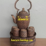 กาน้ำชาไม้เทพทาโรทรงสูงเขียนลาย