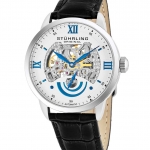 Stuhrling Original 574.01 นาฬิกาผู้ชาย Stuhrling Original รุ่น 574.01, Executive II Stainless Steel Genuine Leather Strap Men's Watch