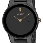 Citizen GA1055-57F นาฬิกาข้อมือผู้หญิง Eco-Drive Axiom Black Ion Women's Watch