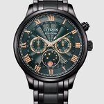 Citizen AP1055-87X นาฬิกาผู้ชาย Eco-Drive Moon Phase Made in Japan Men's Watch