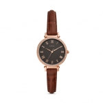 Fossil ES4682 นาฬิกาผู้หญิง Kinsey Three-Hand Brown Leather Quartz Women's Watch