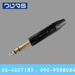 YM-202G ปลั๊กโฟนสเตอริโอ 1/4" ชุบทอง ท้ายยาง สำหรับเข้าสาย