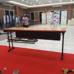 โต๊ะประชุมโต๊ะสี่เหลี่ยม พับขาคู่พร้อมที่บังขา ขนาด กว้าง45xยาว180 cm.สูง 75 ซม.