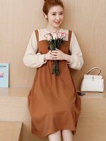 ชุดคลุมท้องแฟชั่น เอี๊ยมหลอก ผ้ายืดตัวเนื้อนิ่ม ใส่ได้ถึงคลอด มีไซส์เยอะค่ะ L,XL,2XL,3XL.4XL,5XL