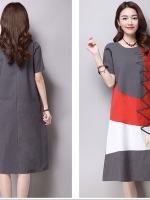 ชุดคลุมท้อง ลายแฟชั่น สีสันสดใสน่ารัก เทา แดง ขาว M,L,XL,XXL