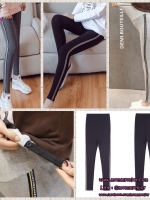 เลคกิ้งคนท้องขายาว ผ้านิ่ม มีแถบด้านข้างสวย ใส่สบาย มีสายปรับขนาดครรภ์ มี3 สี M,L,XL