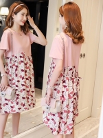 ชุดคลุมท้อง ลายน่ารัก สไตล์วินเทจ แบบน่ารัก ใส่สบาย M L XL XXL