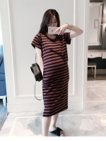 ชุดคลุมท้องแฟชั่นน่ารัก ผ้ายืดนิ่ม ไม่ร้อน มีกระเป๋าข้าง ลายและสี สวยค่ะ M L XL XXL