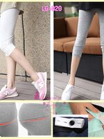 เลคกิ้งคนท้อง 4 ส่วนปลายย่นน่ารักๆ มีสายปรับขนาดครรภ์ มี 2 สี M,L,XL