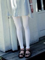 เลคกิ้ง ขายาว สีขาว รุ่นเบาสบาย