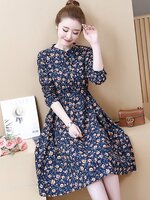 ชุดคลุมท้องสไตล์เกาหลี แบบสวยมาก กระดุมเปิดได้ มีเชือกปรับขนาดครรภ์ด้านข้าง M L XL XXL