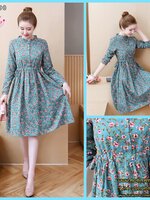 ชุดคลุมท้องสไตล์เกาหลี แบบสวยมาก กระดุมเปิดได้ มีเชือกปรับขนาดครรภ์ด้านข้าง M L XL XXL