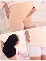 กางเกงซับในคนท้อง กันโป๊ มีสายปรับขนาด มีลูกไม้ ดำ,ครีม,ขาว