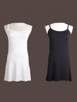 ชุดซับในเดรสคลุมท้อง ใส่สบาย ไม่ร้อน เนื้อผ้าละเอียด สีขาว-ดำ ฟรีไซส์