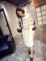 ชุดคลุมท้องแฟชั่น ชุดยาว แขนกุด สวย น่ารัก สบายๆ L,XL,XXL