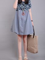 ชุดคลุมท้องแฟชั่นเกาหลี ลายดอกไม้ M,L,XL,XXL