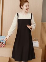 ชุดคลุมท้องแฟชั่น เอี๊ยมหลอก ผ้ายืดตัวเนื้อนิ่ม ใส่ได้ถึงคลอด มีไซส์เยอะค่ะ L,XL,2XL,3XL.4XL,5XL