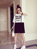 ชุดคลุมท้องแฟชั่น พิพพ์ลายเอี๊ยม น่ารัก ผ้ายืดนิ่ม ใส่สบายๆ M,L,XL,XXL