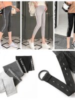 เลคกิ้งคนท้องขายาว ผ้านิ่ม มีแถบลายอักษร ขา4ส่วน ใส่สบาย มีสายปรับขนาดครรภ์ มี3 สี M,L,XL