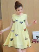 ชุดคลุมท้อง ผ้าชีฟอง ชมพู ประดับด้วยผีเสื้อตามตัว เริ่ดมาก มีซับในทั้งชุด M,L,XL,XXL