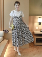 เอี๊ยมกระโปรงคลุมท้องผ้าชีฟอง ชุดยาวสวย ช่วงชุดทำเลเยอร์สวยค่ะ (เฉพาะเอี๊ยม)