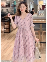 ชุดคลุมท้องเปิดให้นม ผ้าชีฟอง มีซับใน เปิดให้นมแนวนอน มีเชือกด้านหน้าปรับขนาดครรภ์ M L XL XXL