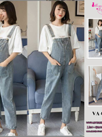 เอี๊ยมกางเกงคลุมท้อง แบบน่ารัก ผ้านิ่ม ทรงดี ปรับขนาดได้อิสระ อกฟรี ยาวฟรี S M L XL XXL