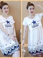 ชุดคลุมท้องเปิดให้นม ผ้านิ่ม เปิดให้นมสะดวก มีเชือกผูกปรับขนาดครรภ์ M L XL XXL