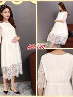 ชุดคลุมท้อง ลูกไม้มีซับใน ชุดยาวดูเหมาะสม M,L