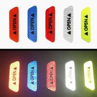 สติ๊กเกอร์สะท้อนแสง open ใช้สำหรับติดรถยนต์แพ็ค 4 ชิ้น สีน้ำเงิน