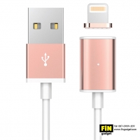 สายชาร์จแม่เหล็ก Earldom Magnetic iPhone Cable สีชมพูทอง