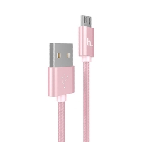 สายชาร์จถัก Hoco X2 Micro USB สีชมพู