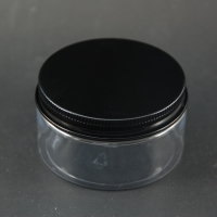 กระปุก (GR) 100 กรัม สี ใส (ฝาอลูมิเนียมดำ) แพคละ 4 ใบ
