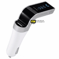 ที่ชาร์จในรถ CAR G7 Bluetooth FM Car Charger สีเงิน