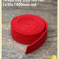 14200 Key stop rail felt 1x20x1800mm red