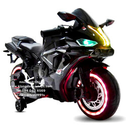 รถมอไซค์เด็กยามาฮ่าR1แบตเตอรี่2023*สีพ่นแบบพิเศษ*(คันเร่งมือบิด มีเบรก, ล้อมีไฟ , มอเตอร์ใหญ่และแบต12v4.5a, เล่นusd mp3)