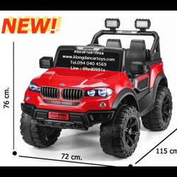 รถเด็กแบตเตอรี่จิ๊ปBMWสปอต4x4 💥ใช้มือถือบังคับได้💥(ต่อบูลทูธเพลงได้โยกแบบสไลด์, 5มอเตอร์ แบต12v4.5a, เล่นusb aux, ออกตัวสมูท, รีโมทบูลทูธ, มีโช้ค, มีประตูเปิดได้)