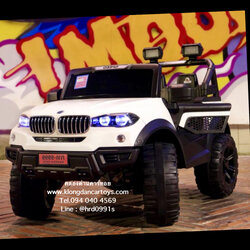 รถเด็กแบตเตอรี่จิ๊ปBMWสปอต4x4 💥ใช้มือถือบังคับได้💥(ต่อบูลทูธเพลงได้โยกแบบสไลด์, 5มอเตอร์ แบต12v4.5a, เล่นusb aux, ออกตัวสมูท, รีโมทบูลทูธ, มีโช้ค, มีประตูเปิดได้)