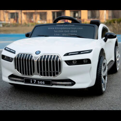 รถเด็กแบตเตอรี่BMWi7*สีสวยพิเศษสมจริง*(บังคับบนมือถือได้, 2มอเตอร์, 2แบต12V4.5a, ออกตัวสมูท, เล่นบลูทูธ USB AUXได้, มีรีโมทบูลทูธ, มีโช้ค, เปิดประตู)