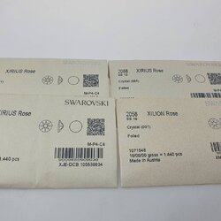 สวารอฟสกี้แท้100% รุ่น 2088 Xirius Rose Flatback สีขาวคริสตัลใส ใสจำนวน 1440 เม็ดต่อห่อแบบก้นตัด