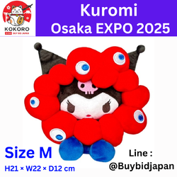 [PRE-ORDER] ตุ๊กตา คุโรมิ Kuromi x MYAKU-MYAKU Official Mascot งาน Osaka Expo 2025 นำเข้าจากญี่ปุ่น サンリオキャラクターズ ミャクミャクなりきりぬいぐるみM クロミ